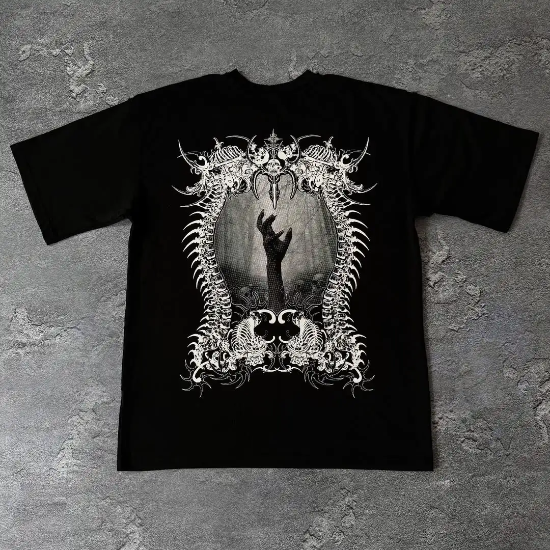 

Американская уличная новая футболка с принтом в стиле ретро Y2K, хлопковая футболка в стиле хип-хоп с короткими рукавами, мужские готические топы в стиле Харадзюку, панк, модные топы большого размера