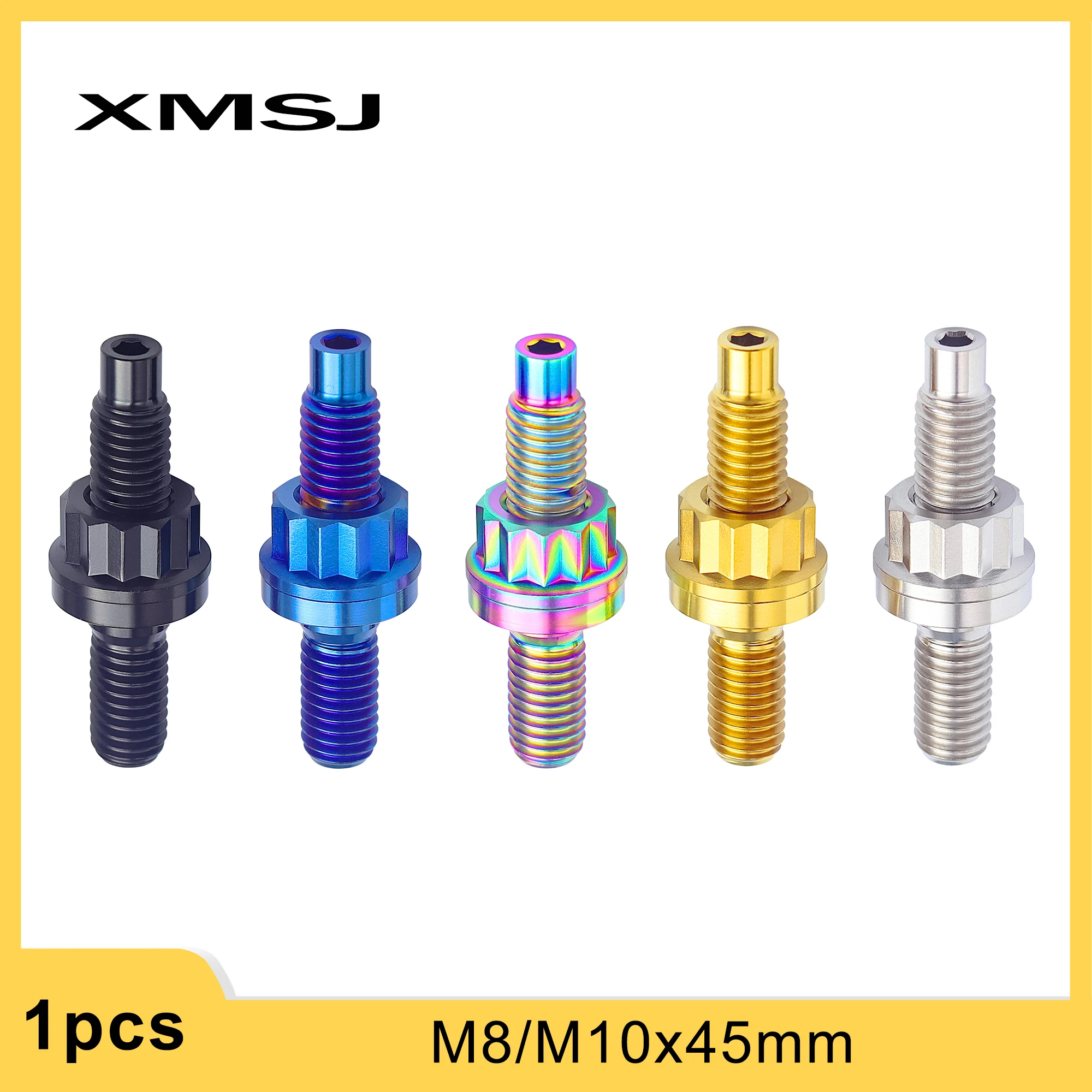 XMSJ M8/M10x45mm Titanium Alloy Intake Or Exhaust Manifold Stud Sawtooth Nut Bolt Flange Stud Used For Automobile Parts