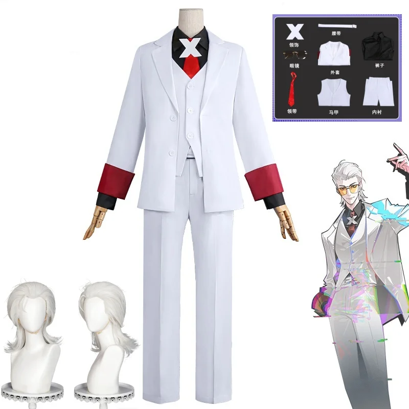 

Anime To Be Hero X Cosplay Costume Wig Uniform Outfit Coat Vest Tie Collar Glasses Props Men Women Halloween Party Carnival