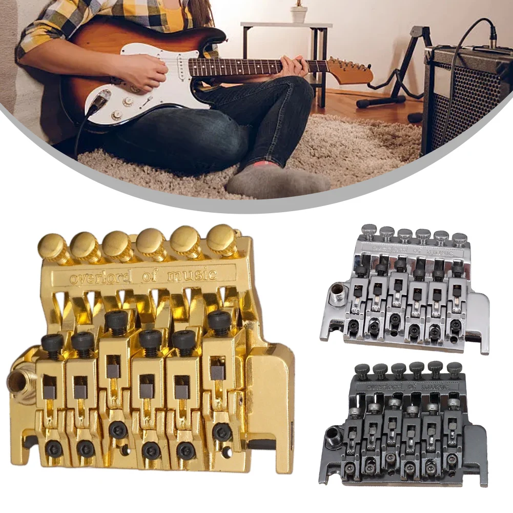 Easy Installation And Adjustment Double Locking System Aesthetic Appeal Tremolo Bridge Set Aftermarket Replacement