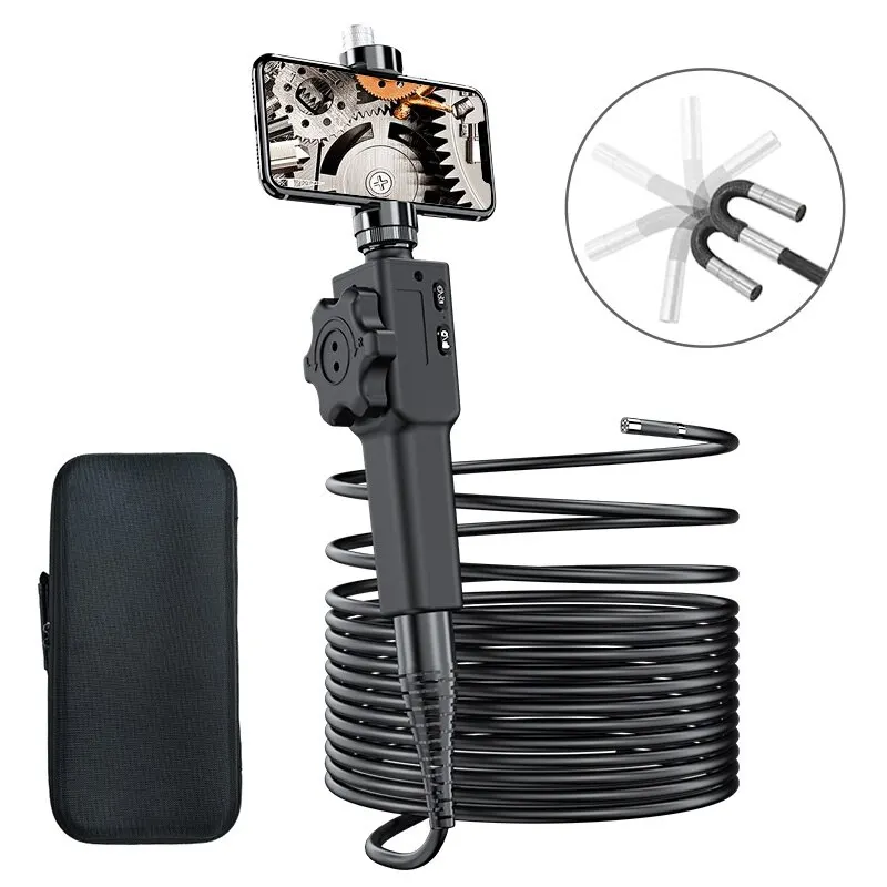 Endoscope industriel avec tête de caméra articulée, endoscope bidirectionnel, 8.5mm, mécanique d'avion automobile