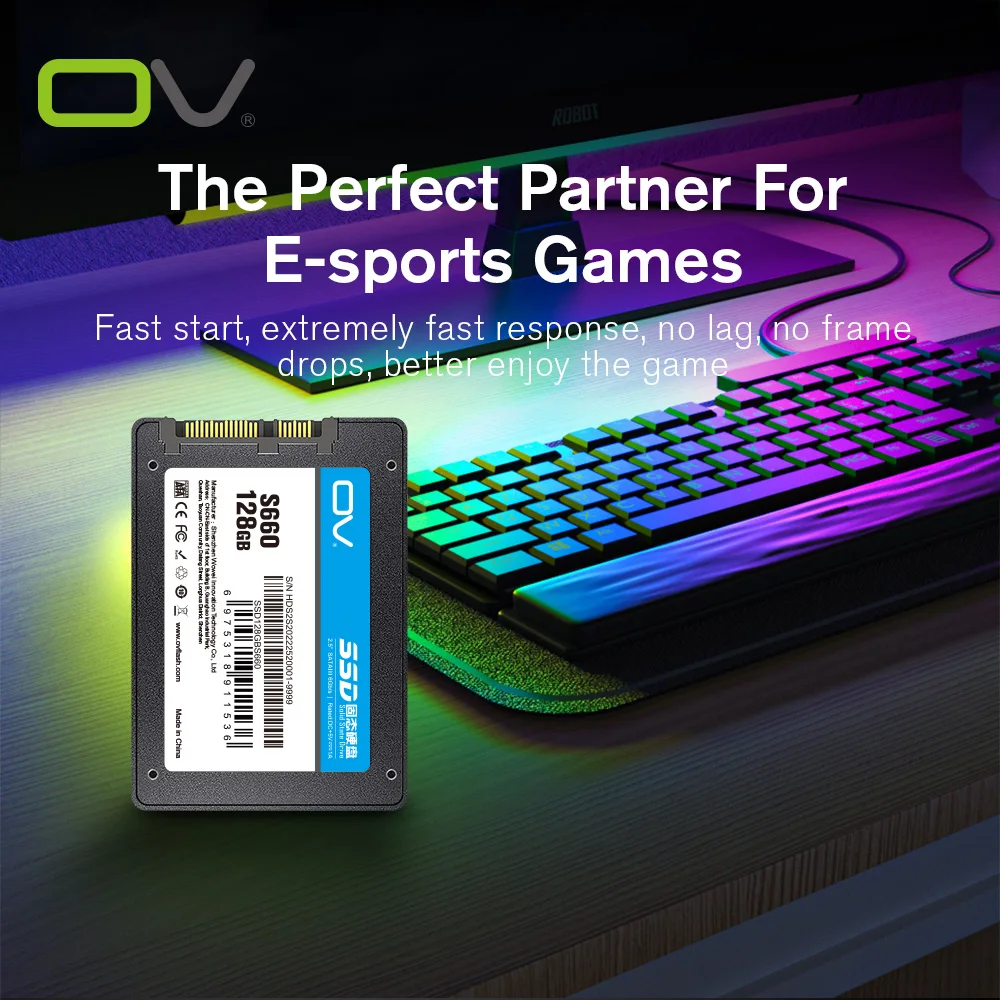 Ov S660 Series Ssd - Ultra Fast 2.5inch Solid State Drive with Sata3.0 Interface, 1Tb/512Gb/256Gb/2Tb - Durable Internal Storage Support for Laptops and Desktop Computers