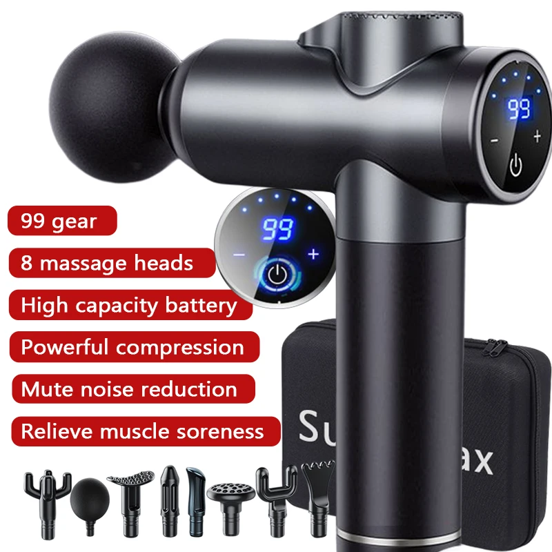 Vibration Gun Massage Machine 99 Gear Neck and Back Massager for Body Electric Relaxation Treatment Fitness Equipment Guns Gym