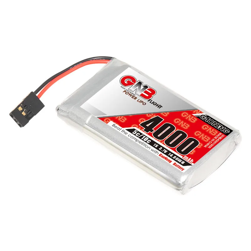 Batteria GNB MAX 10C 1S Lipo 3.7V 4000mAh con pacchetto trasmettitore spina JR per modello telecomando Sanwa M17 RC