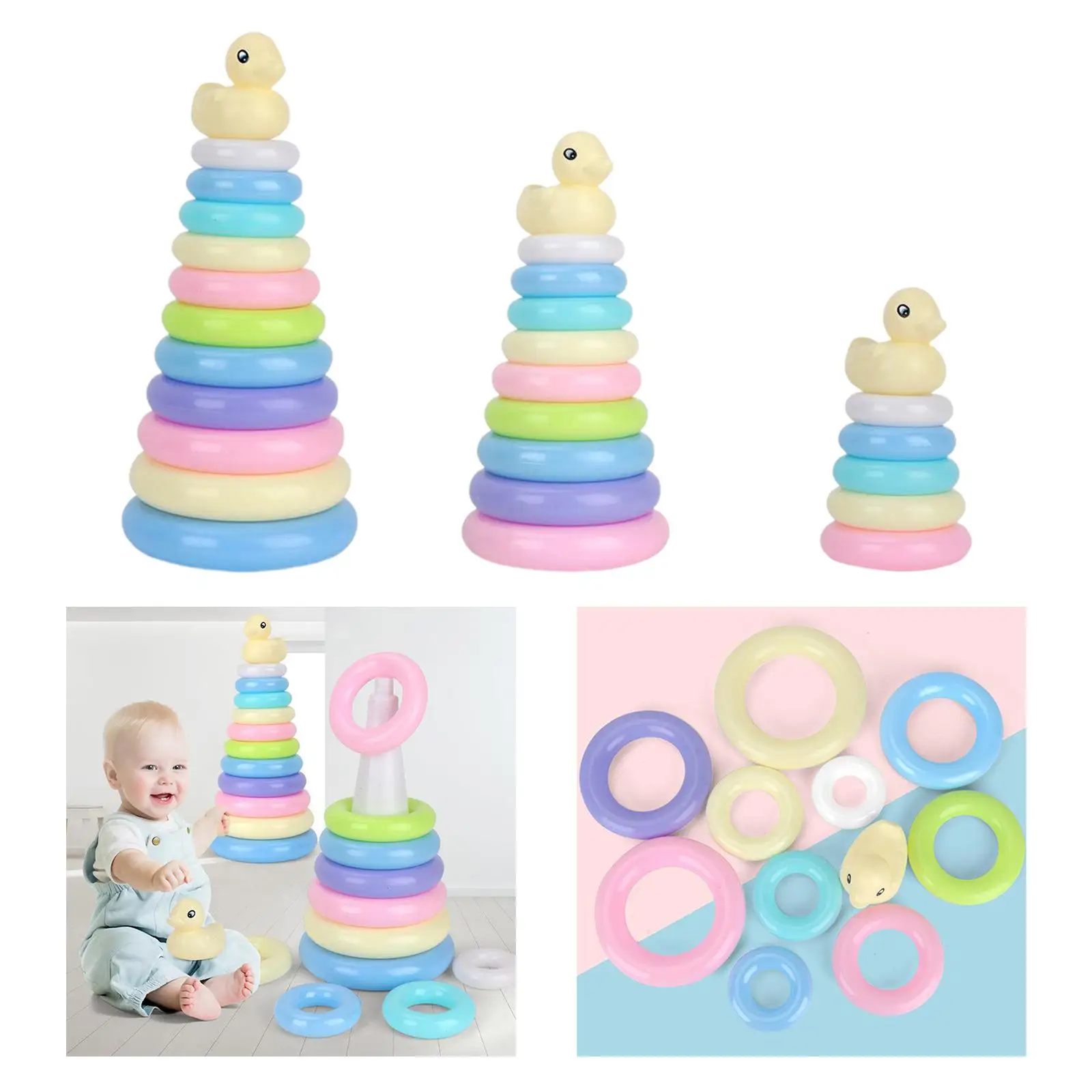 Montessori Stacking Rings Learning funnyny Activity Stacker