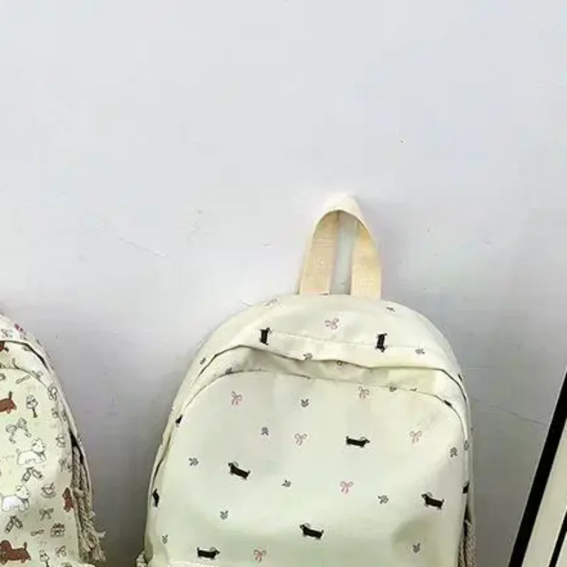 

Рюкзак в студенческом стиле с милым принтом щенка таксы, студенческий школьный рюкзак, портативная дорожная сумка большой вместимости, сумка для девочек, подарок на день рождения