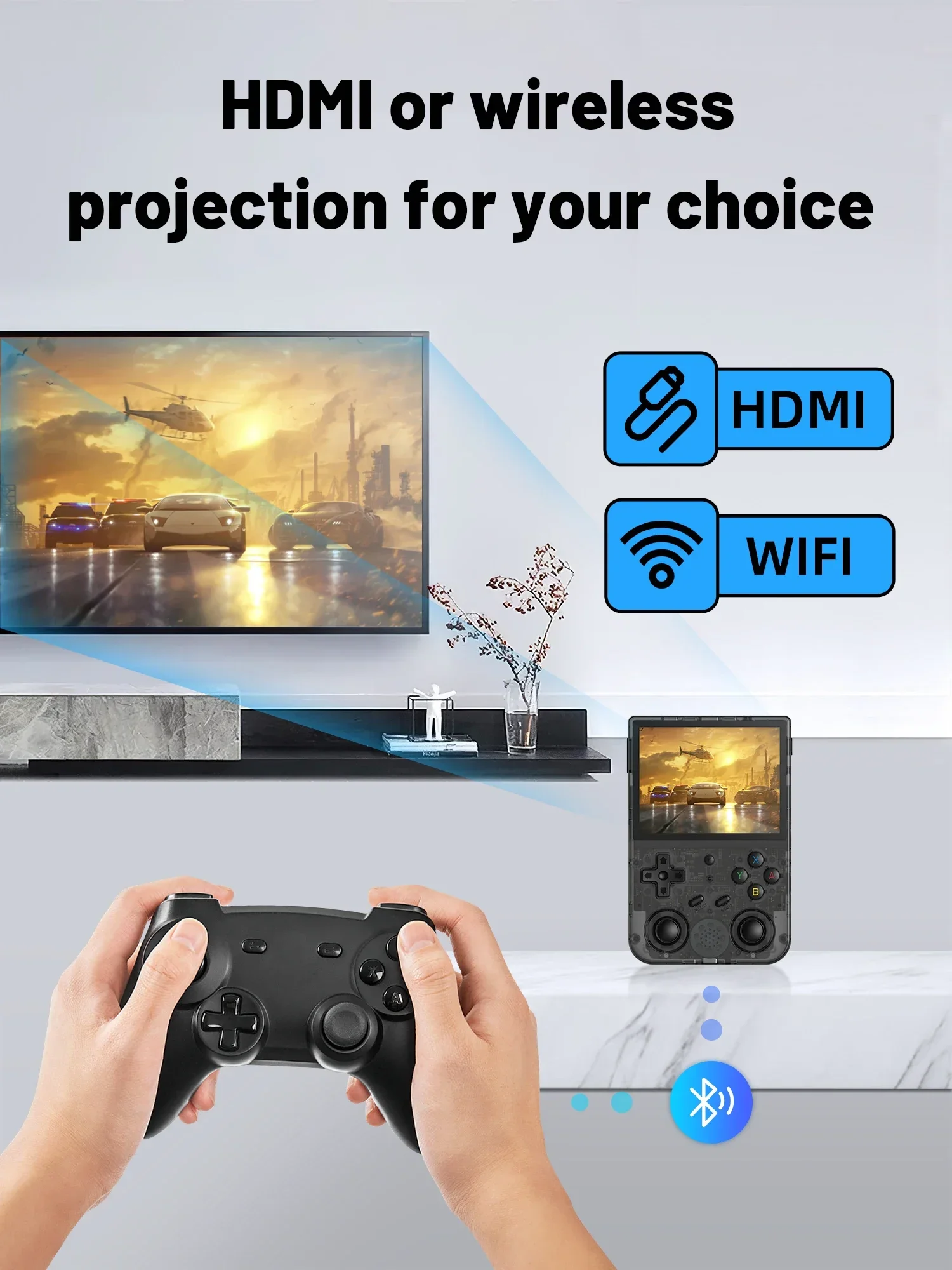 ANBERNIC RG353V RG353VS وحدة تحكم ألعاب محمولة 3.5 بوصة IPS شاشة HDMI مخرج Android Linux OS يدعم Wift المدمج في 20000 لعبة