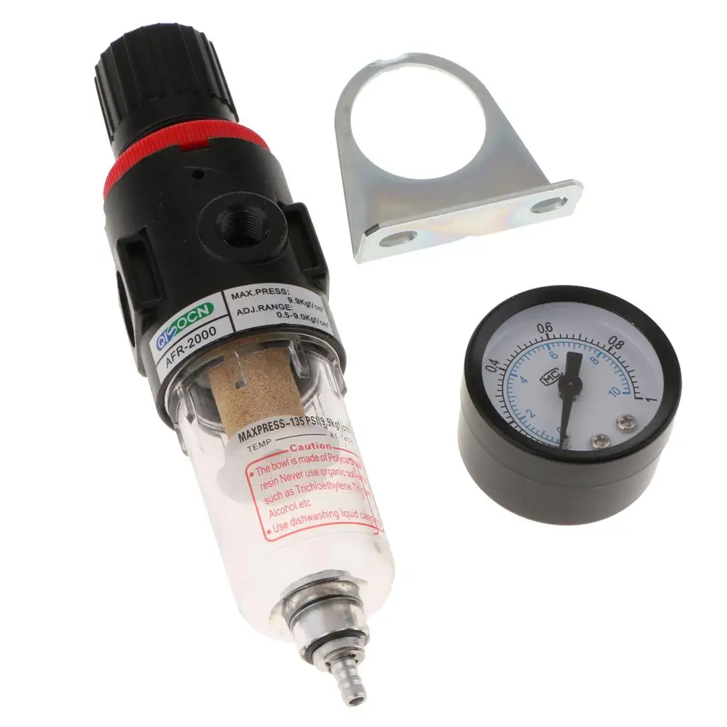 AFR2000 Pneumatischer Luftfilterregler, Feuchtigkeitsschiene, Manometer