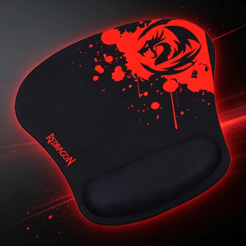 Redragon Ergonomic Mouse Pad With Wrist Rest Support NonSlip Rubber Base Gaming Mousepad For Computer Laptop Office Game