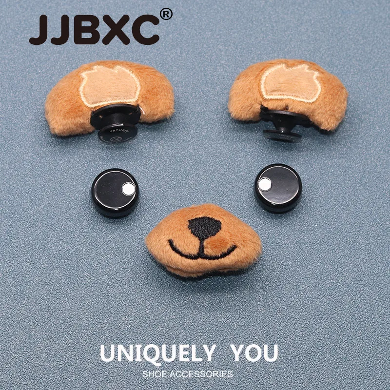 JJBXC cross charm Shoe Buckle Shoe Accessories Plush Bear Shoes Flower DIY Fashion Shoes Accessories