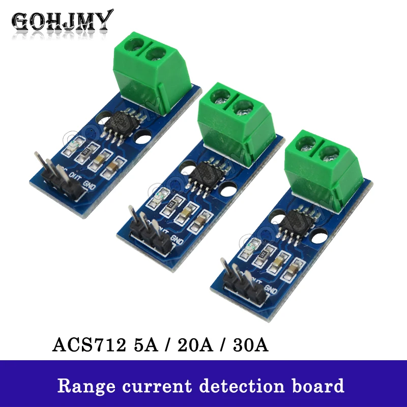 ACS712 ACS724 module 5A 20A 30A range current detection board Hall current sensor 05B