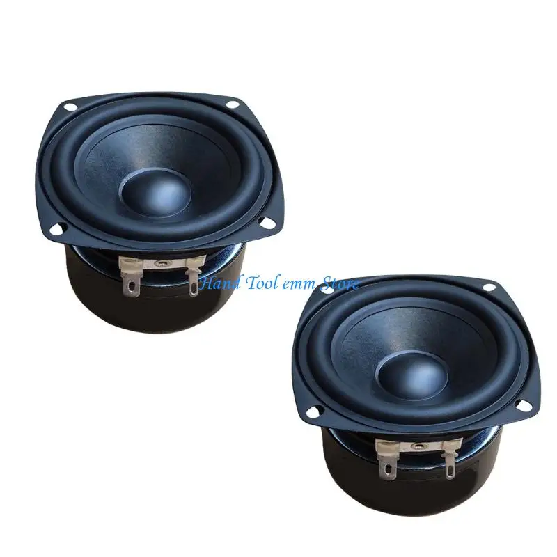 H37F 2Pcs 3Inch woofer Speaker Square Double Magnet Loudspeaker Clear Sound Quality