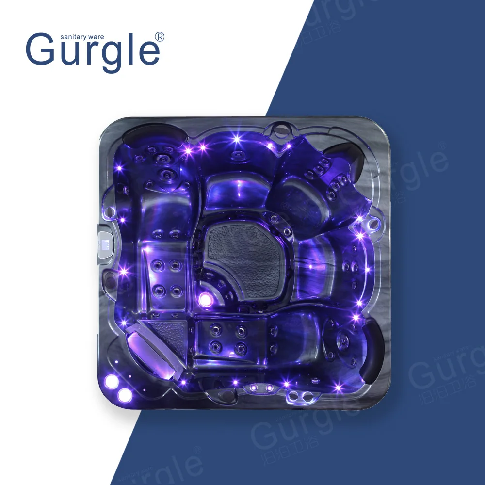 حوض استحمام ساخن في الهواء الطلق كسول أحواض سبا بركة Jacuzier دوامة تدليك حوض الاستحمام #3