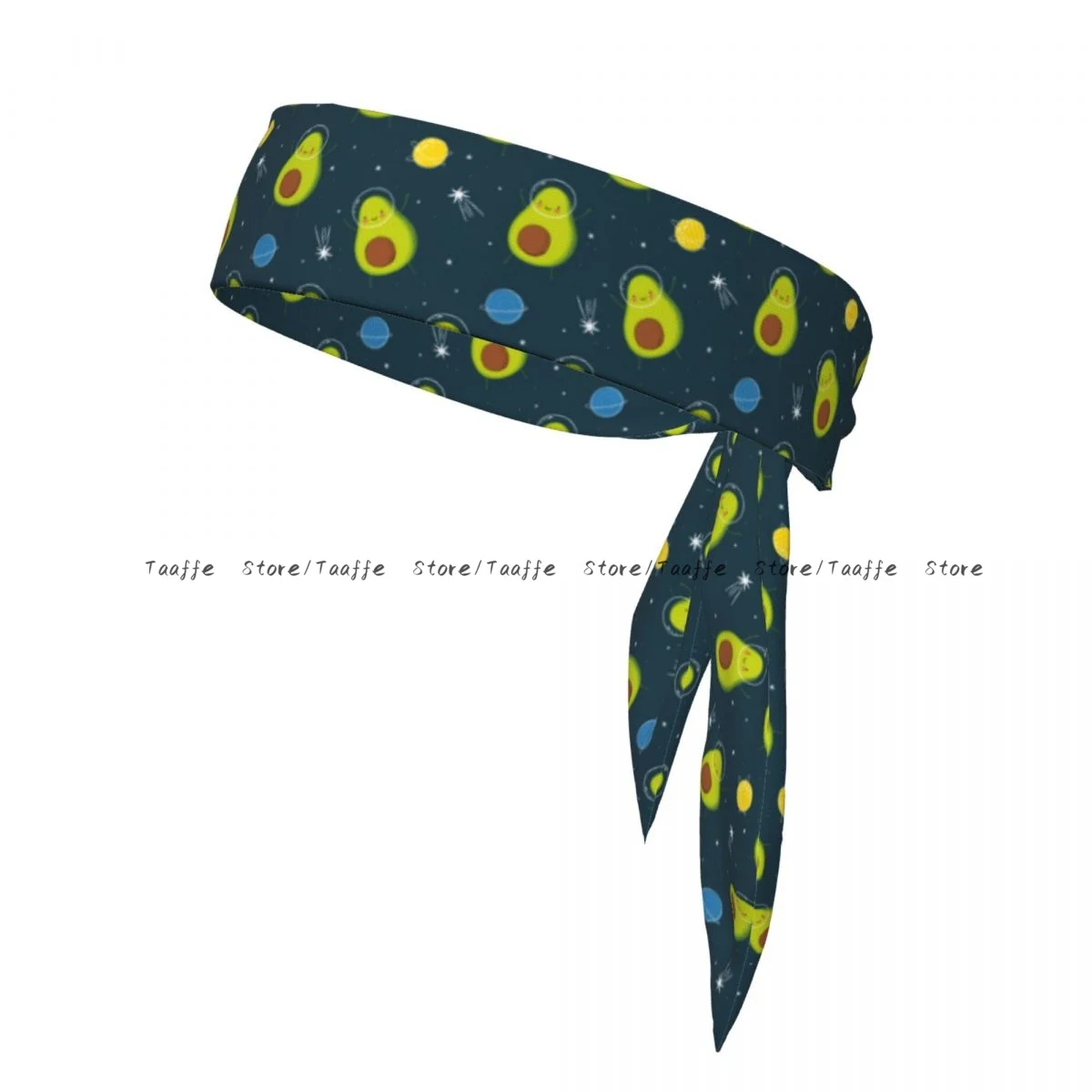 

Tie Headbands Avocado In Space Cartoon Sports Head Band Athletic Sweatband Bandana Sweat Wicking