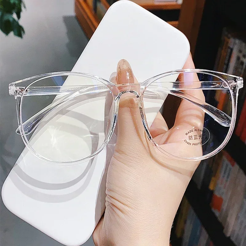 Transparent Computer Glasses Frame Women Men Anti Blue Light Round Eyewear Blocking Glasses Optical Spectacle Eyeglass