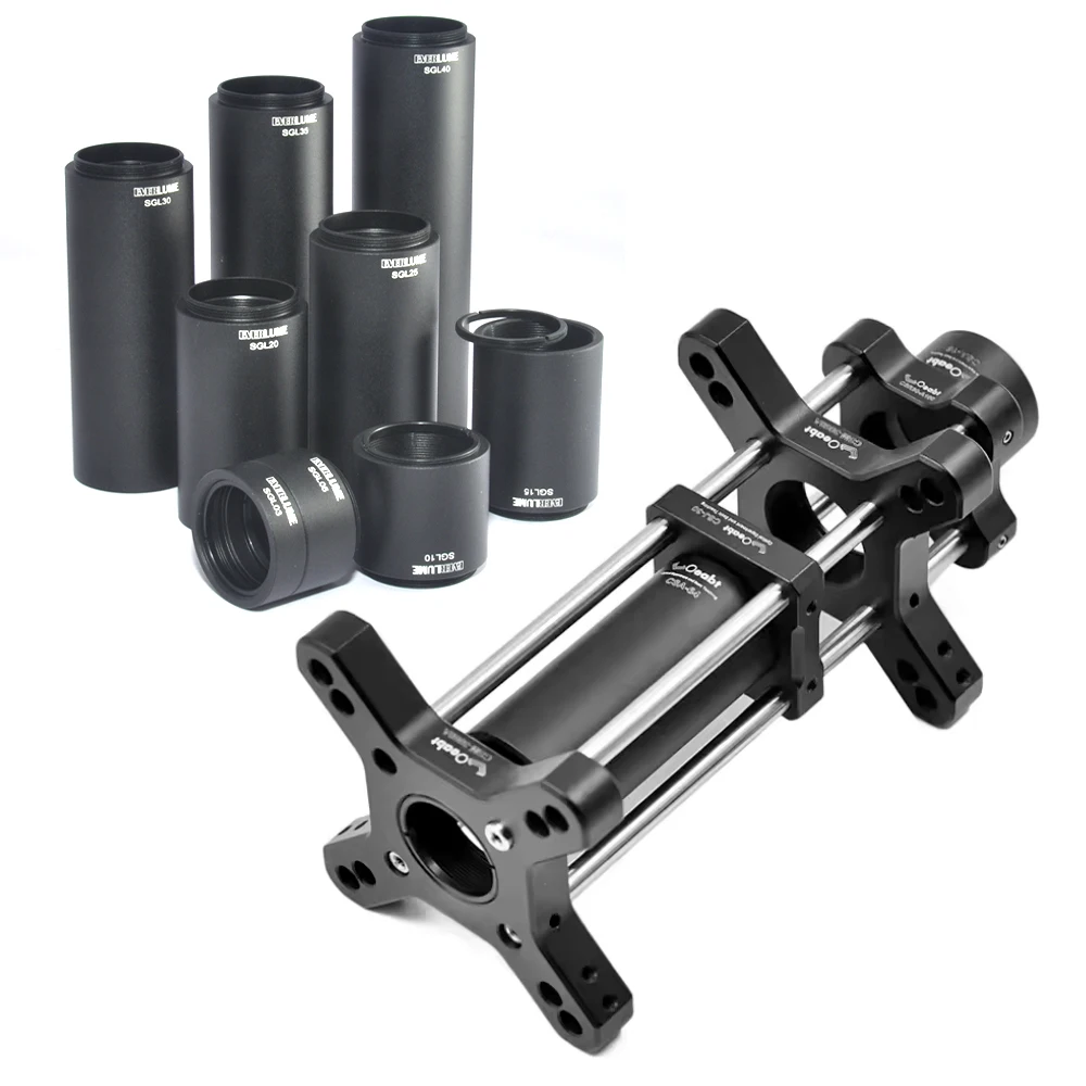 Manicotto per obiettivo maschio-femmina Tubo per obiettivo SM1 Ø1" Tubi per lenti impilabili Tipo di estensione Tubo per ombreggiatura Gabbia da 30 mm Sistema coassiale ottico