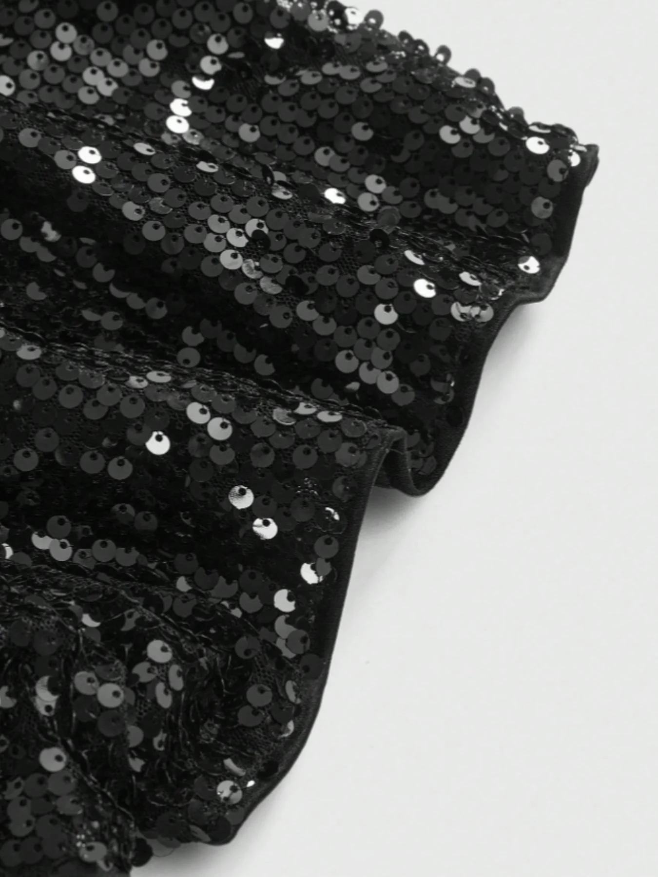 Damen Pailletten-Minirock mit elastischem Bund, schmal geschnitten, figurbetont, kurzer Rock, glitzernd, für Party, Club, Nacht, sexy, Y2K, Basic-Rock – Detail 4