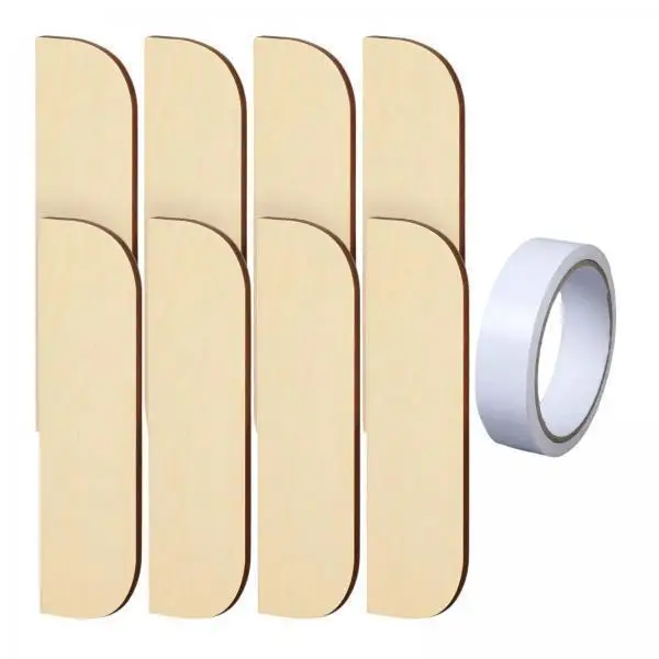 Hinge Repair Wooden Plate Stackable Wood Panel Door Hole Cover Easy Install with Tape for Furniture Repair and Cupboard Door