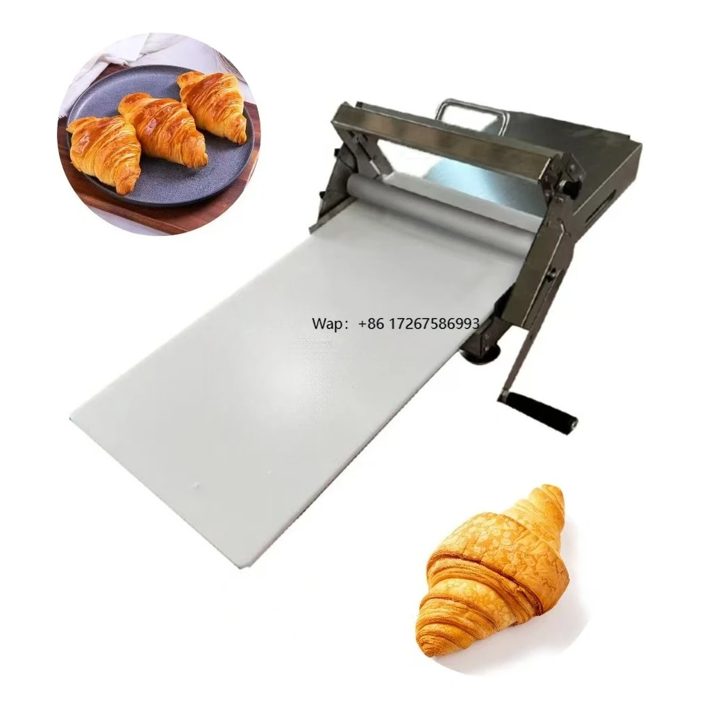 Professional Manual Dough Sheeter Machine for Home Use Table Top Pastry Equipment for Bakery Use-Accepts Milk Wheat Flour Water