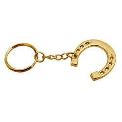 Horseshoe Keychain Zinc Alloy Highly-Polished Keychain Favor Gifts Durable Horse Snaffle Bits Key Ring for Home