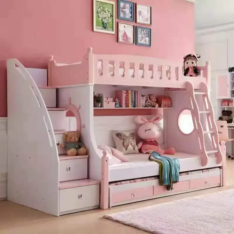 High and Low Bed Child Bed multifunctional children's bunk bed