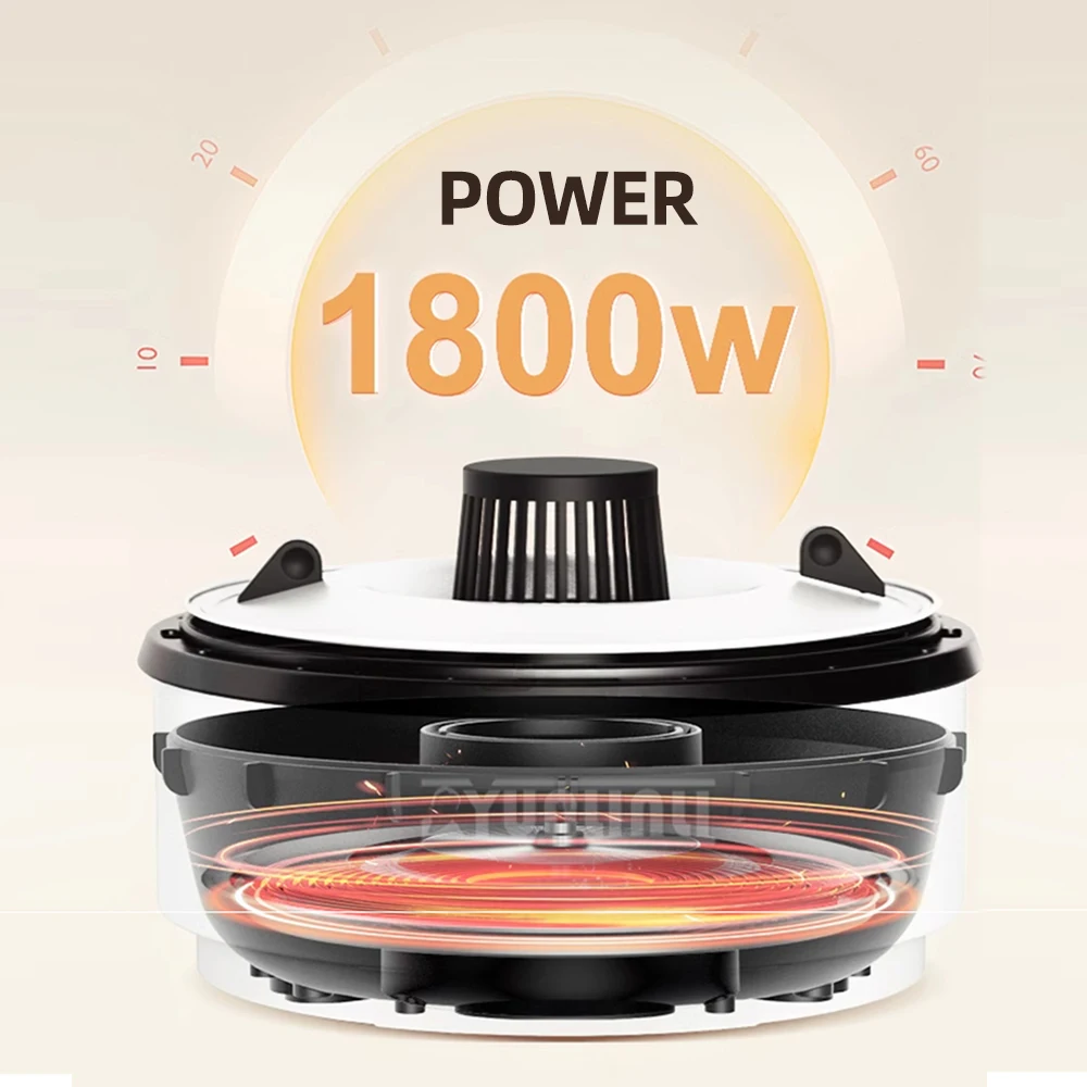 Электрическая кастрюля разделенного типа с двумя вкусами, кухонная плита с антипригарным покрытием, многофункциональная кастрюля для приготовления пищи LHJ-380