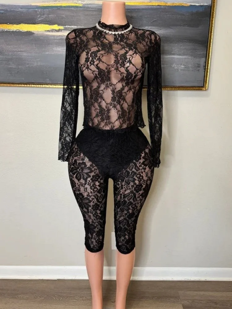 

Комплекты из двух предметов Wmstar: оптовая продажа, сексуальные кружевные женские шорты, повседневный комплект, прозрачный, новый стиль, дропшиппинг 2026