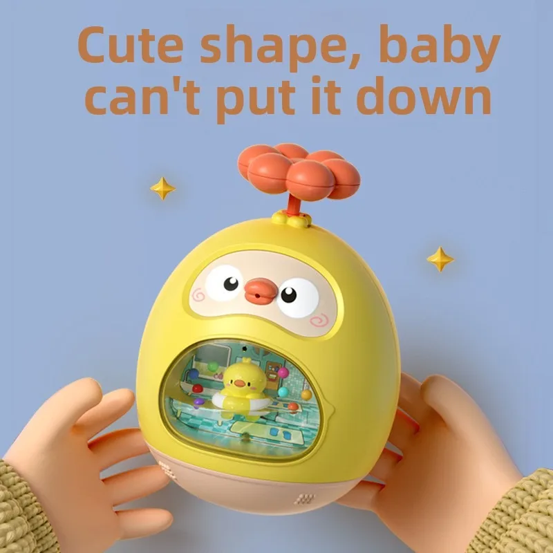 เด็กเป็ดสีเหลือง Tumbler 0-6 เดือนอาบน้ําเด็กเล่นน้ํา Artifact ปริศนาการศึกษาปฐมวัยสําหรับเด็กอายุมากกว่า 1 ปี