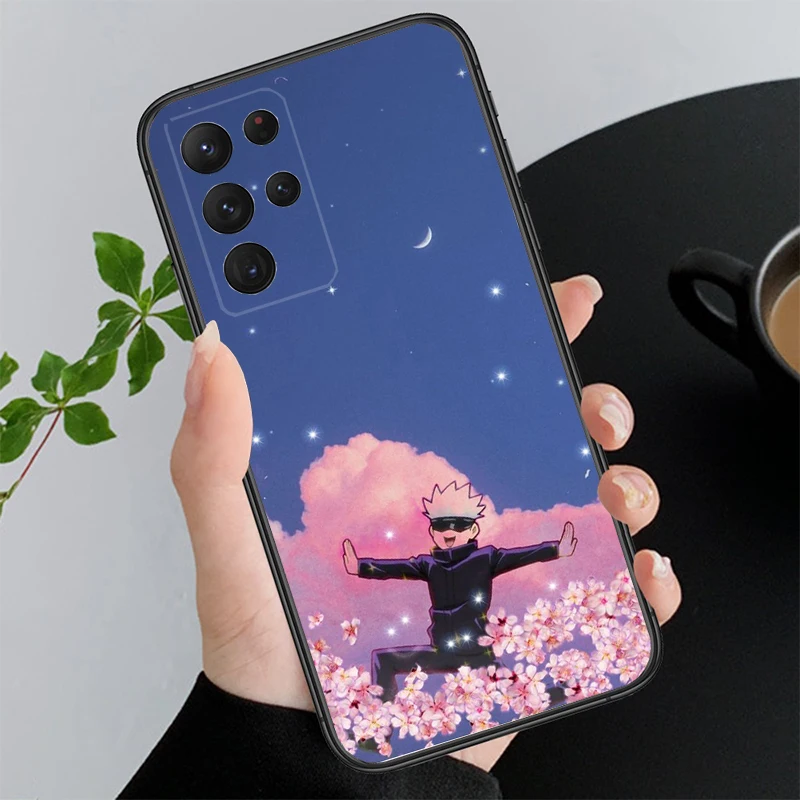 Satoru Gojo Jujutsu Kaisen Phone Case For Samsung S25 S24 S23 S22 S21 S20 Ultra S20 S22 S21 S20 FE S24 Plus