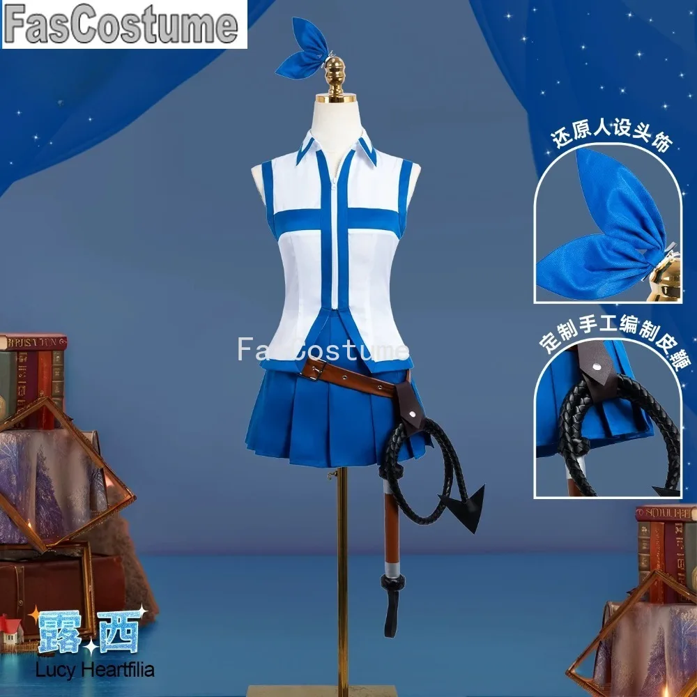 

Lucy Heartfilia Cosplay Costume Premium Anime Outfit for Women - Magic Guild Convention