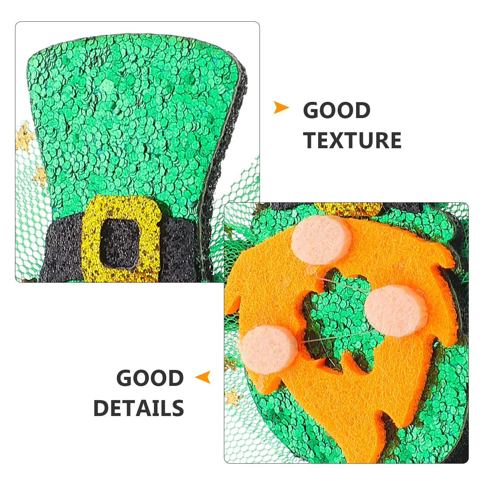 مشبك شعر شبكي للمهرجانات الأيرلندية الإبداعية، إكسسوارات تزيين من التول خفيفة الوزن ورائعة للاحتفال بحفلات عيد القديس باتريك #2