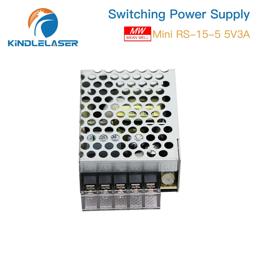 KINDLELASER MeanWell Single Output Switching Power Supply 5V3A DC for LED NES/S DIY 3D Printer