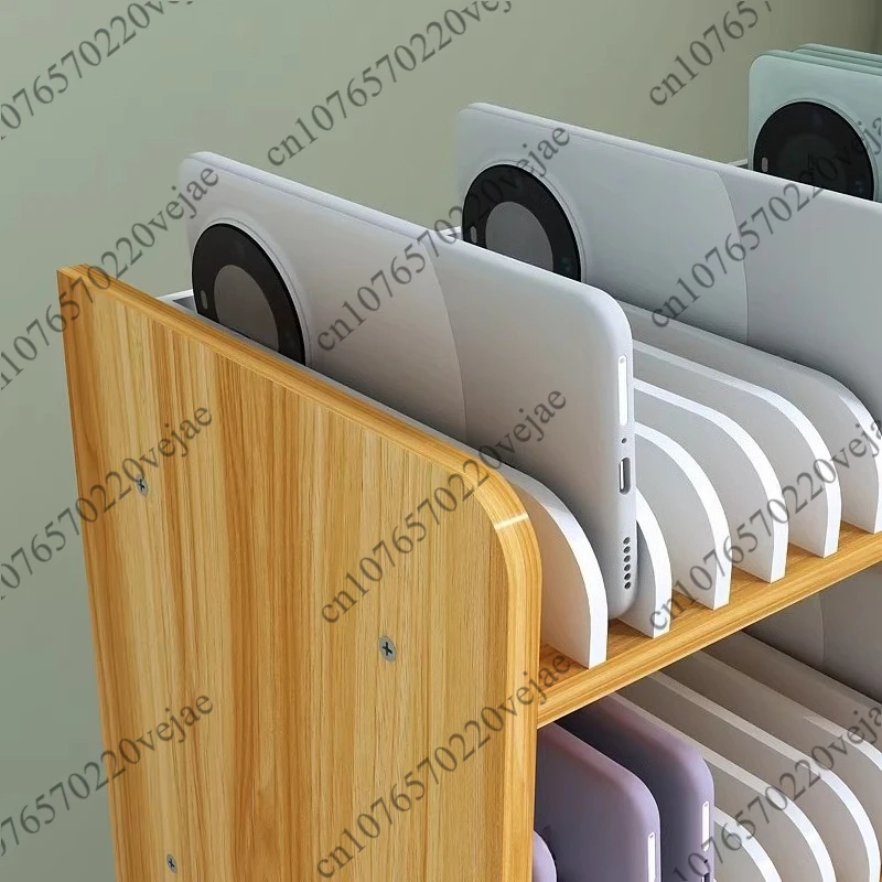 Desktop Phone Storage Box & Meeting Organizer Rack, Multi-Compartment Mobile Display Stand for Office view 4