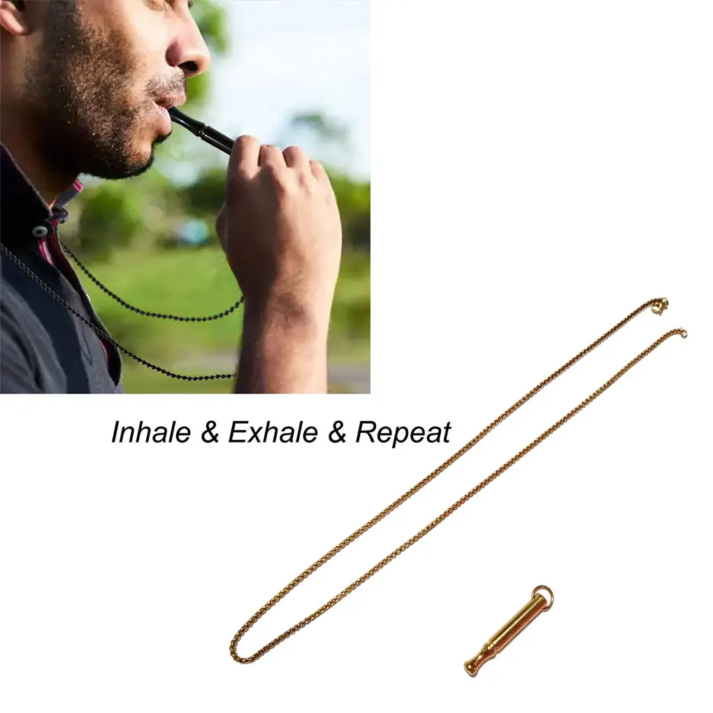 Stainless Steel Quit Vaping Necklace Breathe Cleaner Air Break Free Vaping Personalized Minimalist gold