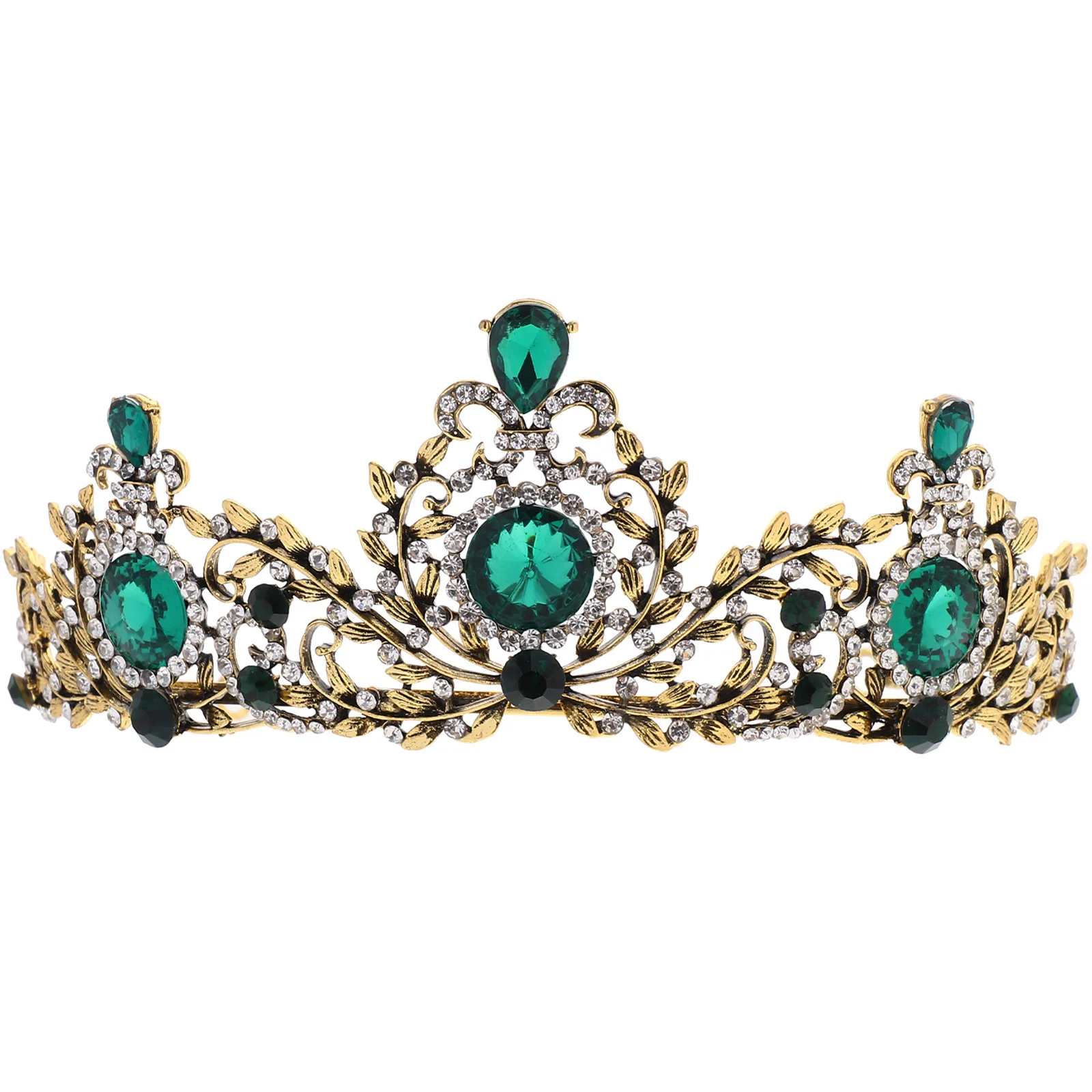 

Vintage Crown For Women Bridal Wedding Headpiece Rhinestone Bride Crown Birthday Party Cosplay Fairy Pageant Bachelorette