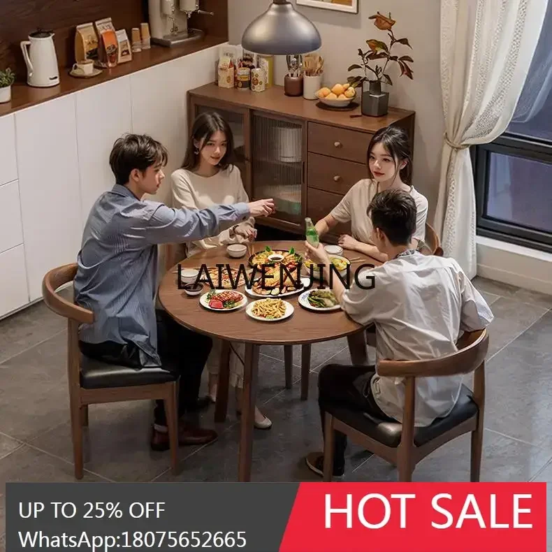 small apartment solid wood round dining table round dinner negotiation small round table
