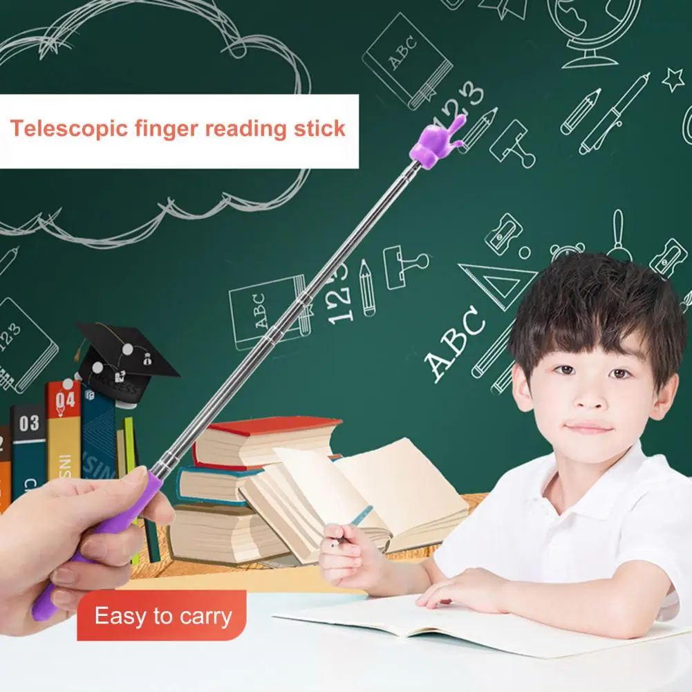 Finger Reading Guide Preschool Teaching Tools Retractable Sticks Educational Learning Toys For Children Class Whiteboard Pointer