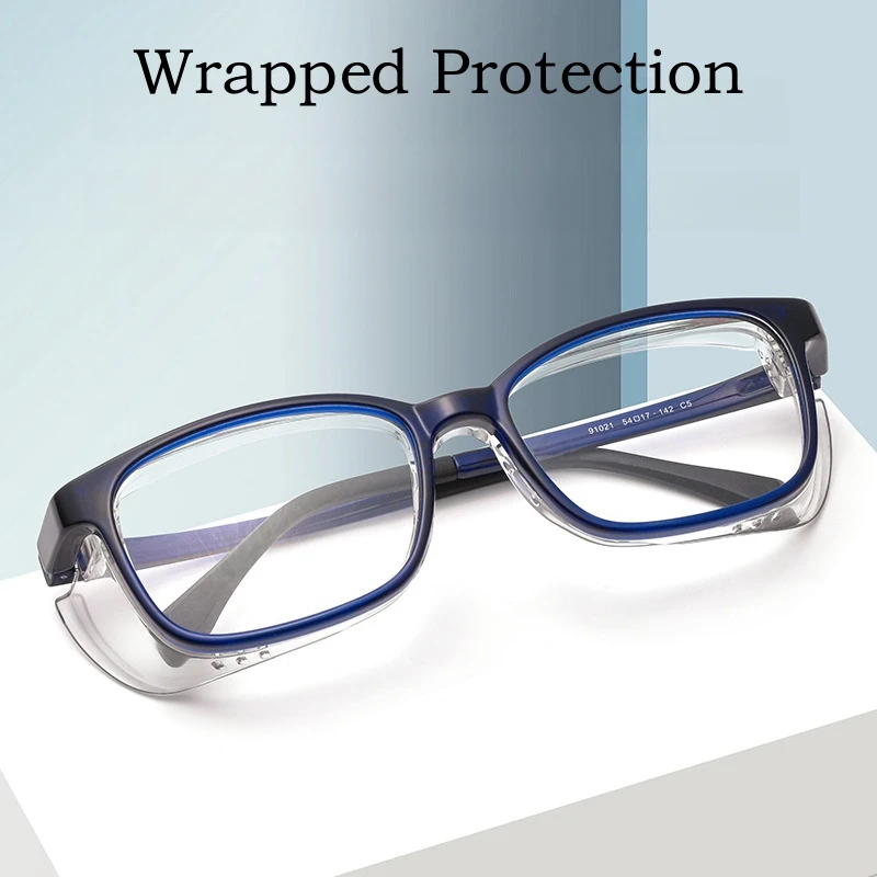 YIMARUILI Ultra-light TR90 Anti-impact Anti-dust Protective Glasses Square Optical Prescription Eyeglasses Frames Men X91021L