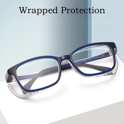 Imagen 2 del producto YIMARUILI-gafas protectoras ultraligeras TR90 para hombre, lentes graduadas ópticas cuadradas, antipolvo, antiimpacto, X91021L