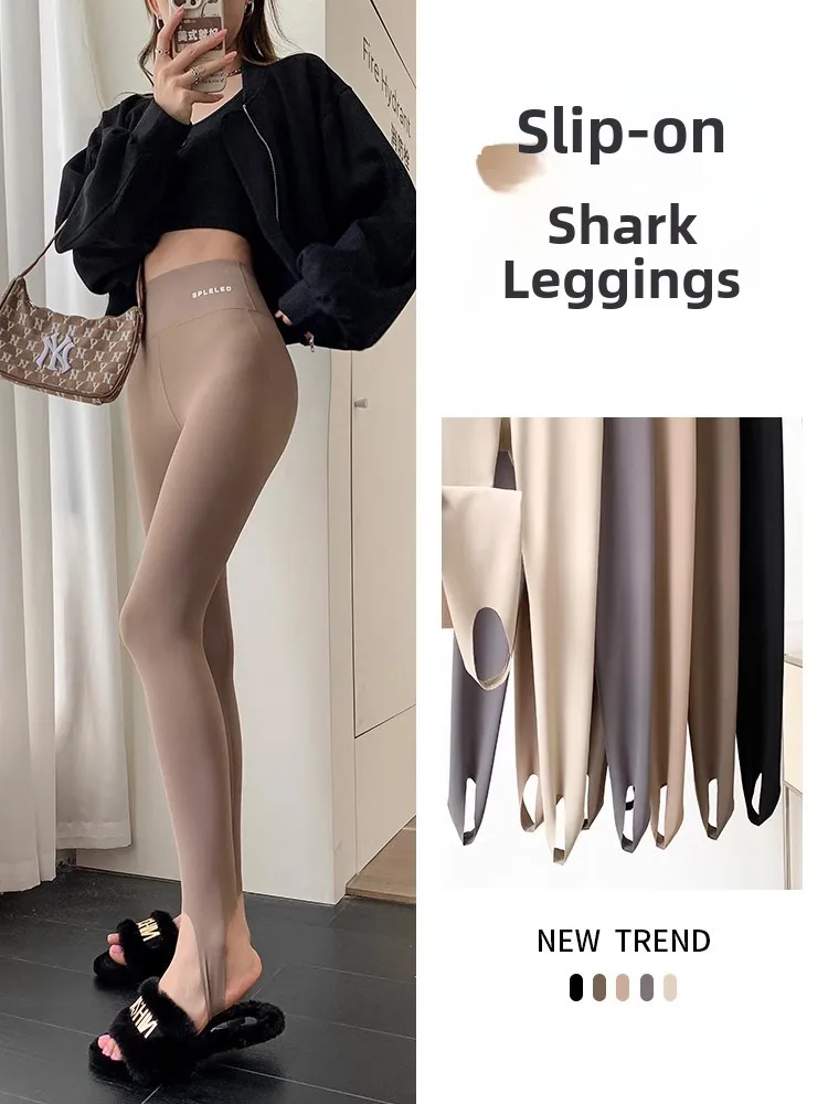 

High Waist Yoga Pants Women's Fitn arkskin Boting Trousers Spring Autumn Seasonal High Waist Abdomen a Sports Y...