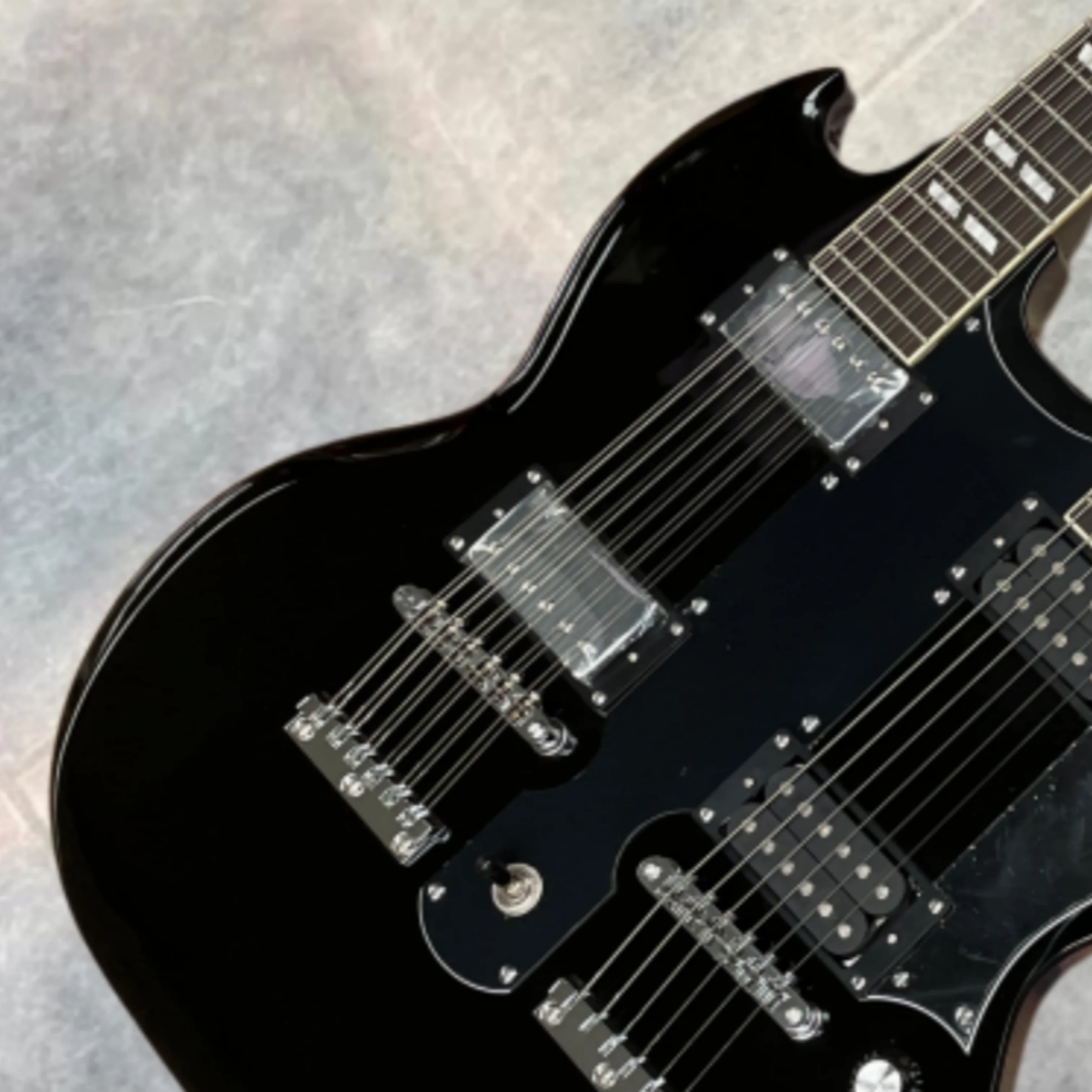 Siyah çift başlı elektro gitar - Electric Guitar Beginner incelemesi ve fiyatı