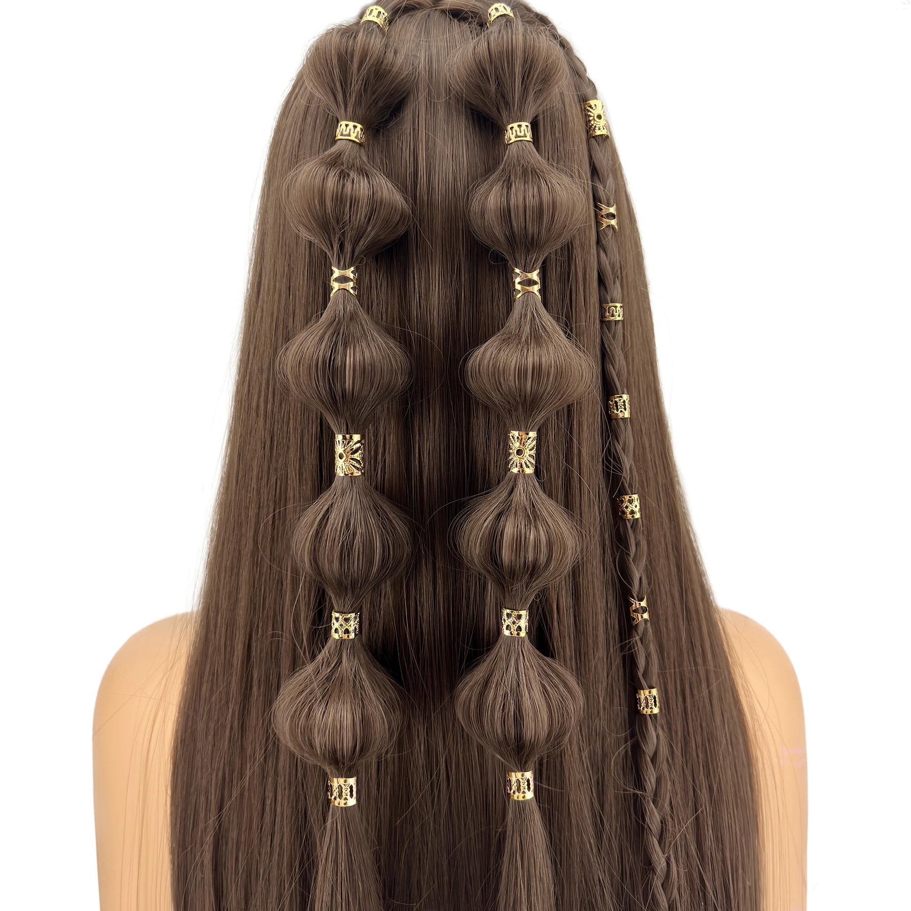 50PCS Hair Jewelry for Braids Gold Braid Clips Fashion Non-Piercing Ear Cuffs Multi Style Hair Decoration for Women and Girls