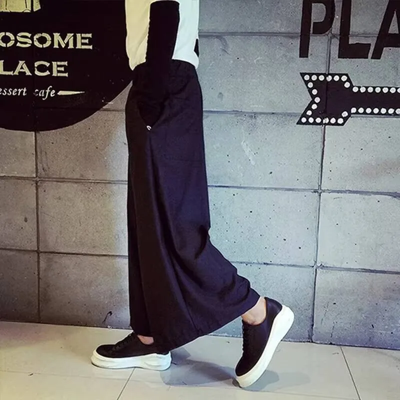 

Wide-Leg New Summer Personality Pants Spring And Men's Non-Mainstream Fashion Alternative Leisure Super Loose Large Pants