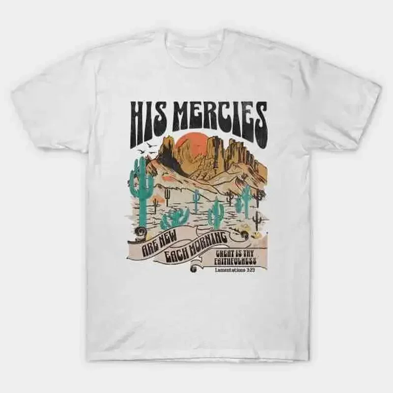 Christian Bible Verse His Mercies Are New T Shirt S 5XL Fast Shipping