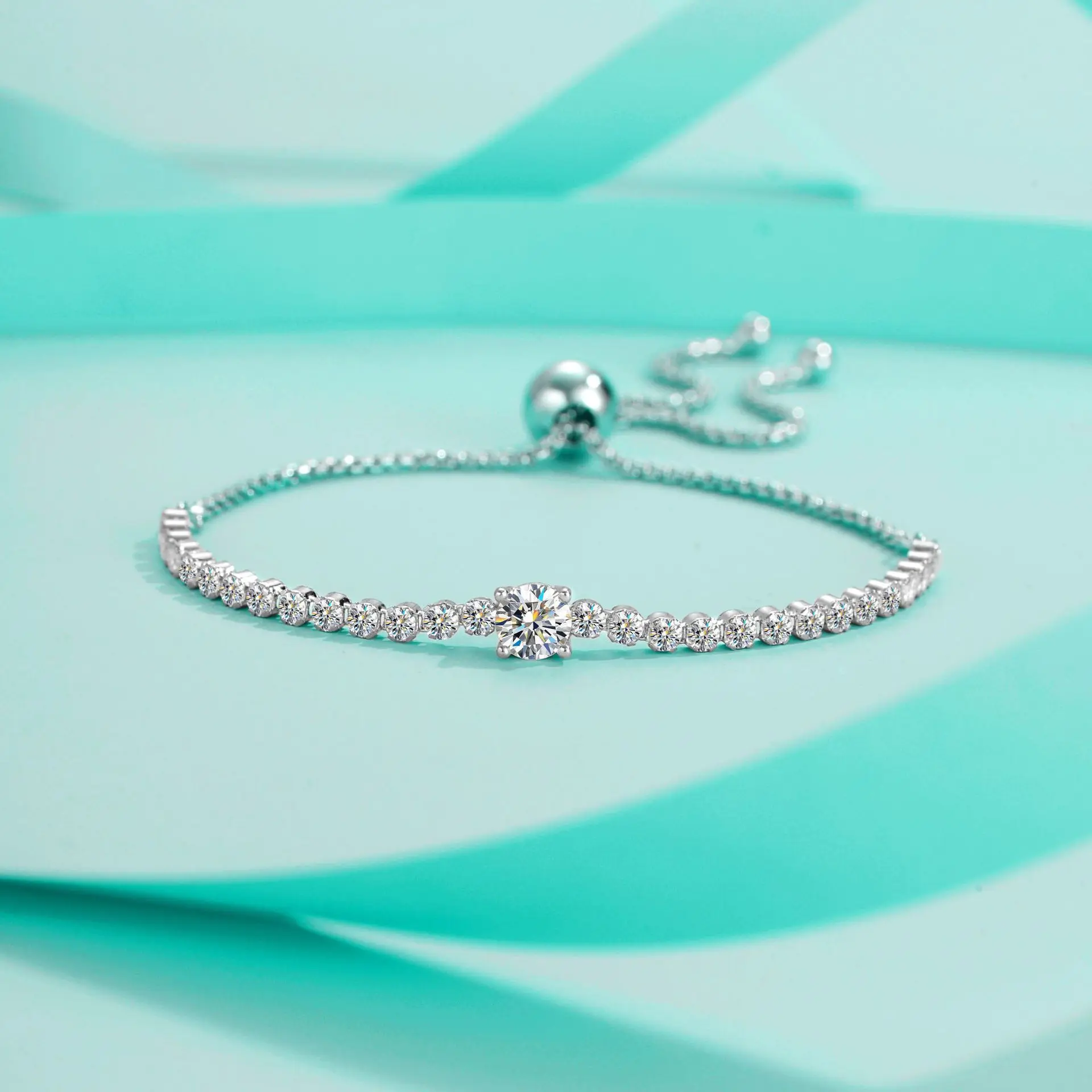 

Platinum Pt950 Tennis Bracelet Oval 1.7ct 8H8A Cut VVS D Color Moissanite Diamond Bracelet for Women Luxury Jewelry