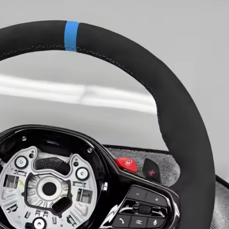 Customized Suede Car Steering Wheel For BMW G01 X4 G02 G05 X5 M3 X6 G08 G80 M4 G82 G05 G11 G12 G20 G23 G30 G29 Steering Wheel