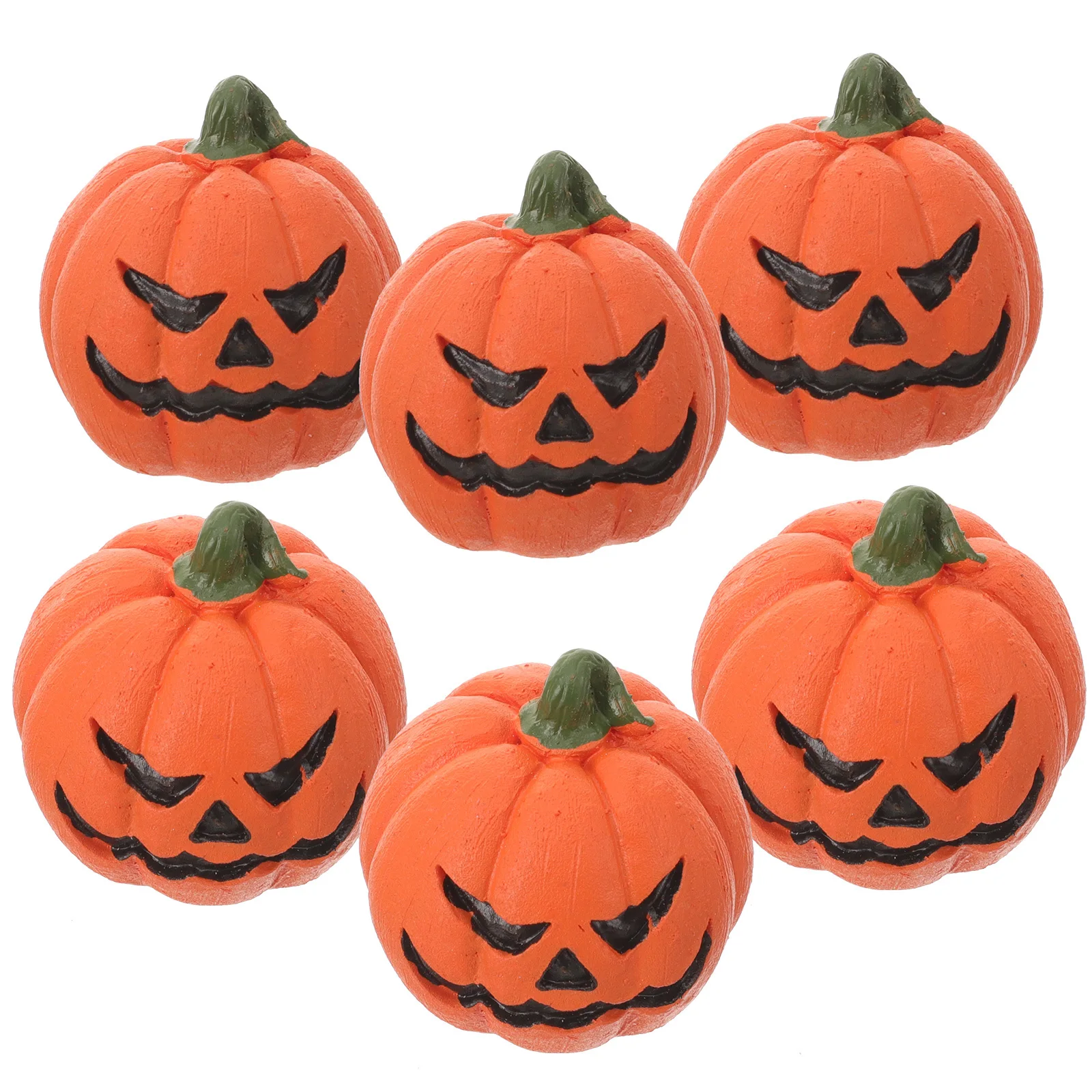 

6pcs Mini Pumpkin Decoration Halloween Resin Pumpkins Micro Landscape Decor For Home Party Aquarium Scene Layout Props