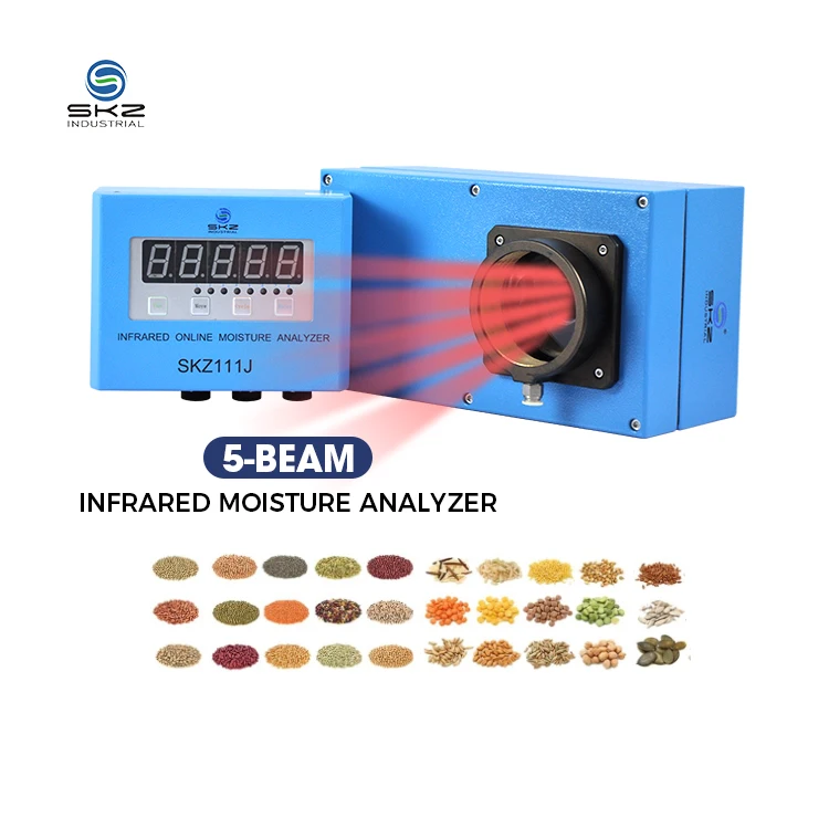 SKZ111J Online Moisture Meter Non-contact Continuous Measurement 4-20mA Signal for Food Tobacco Chemical Industry