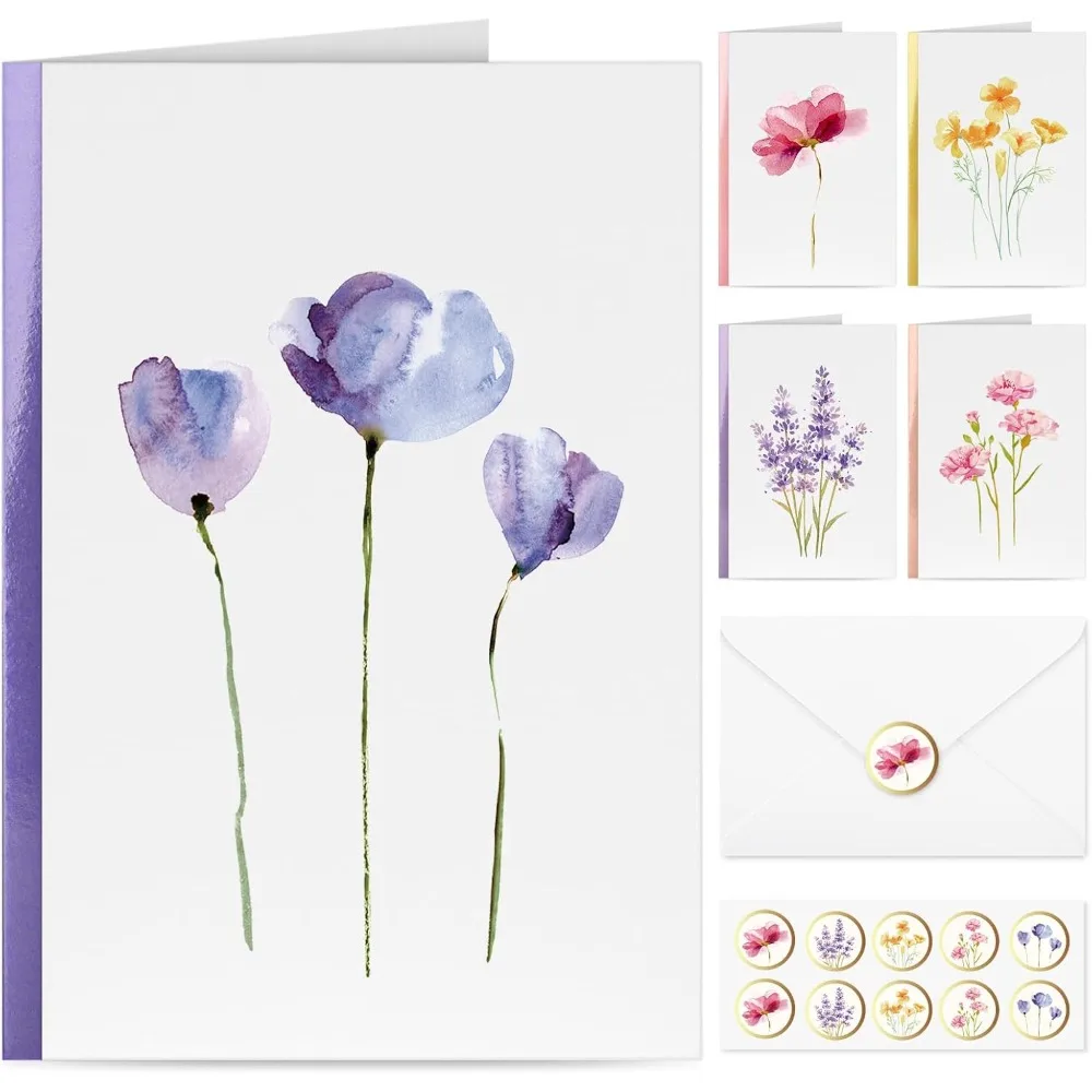 

Blank Cards and Envelopes, 30 Pack Blank Greeting Cards, Elegant Blank Note, Perfect Bulk Stationary Set For All Occasions, 5 As