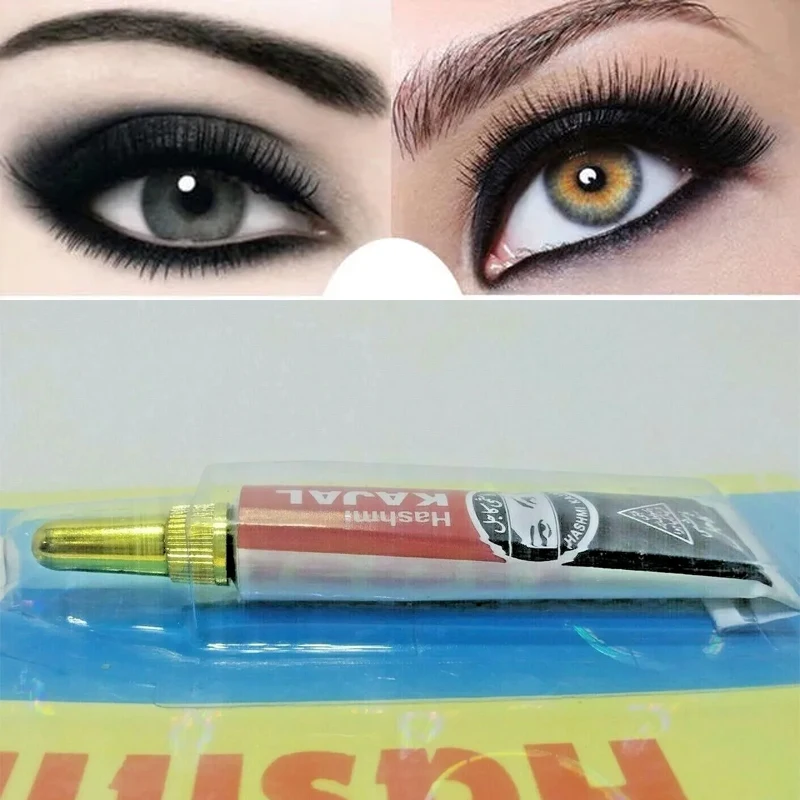 Kajal Original BLACK Eyeliner Powder Kohl Eyelashes Eyebrow Grows And Strengthens Natural Eye Makeup